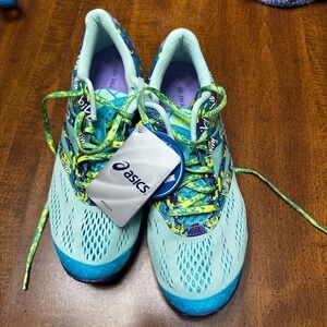 Asics GEL Noosa Tri 10 Running Shoes Turquoise Yellow Purple Size 9